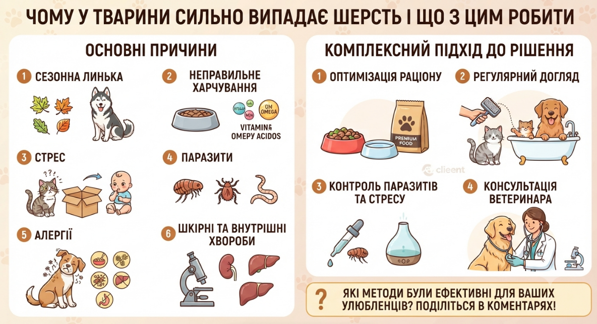 як запобігти випадінню шерсті у котів
